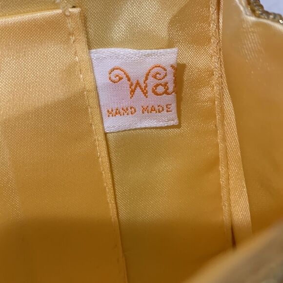 HAND MADE beaded evening bag/clutch flap snap closure goldtone strap women’s - Picture 5 of 12